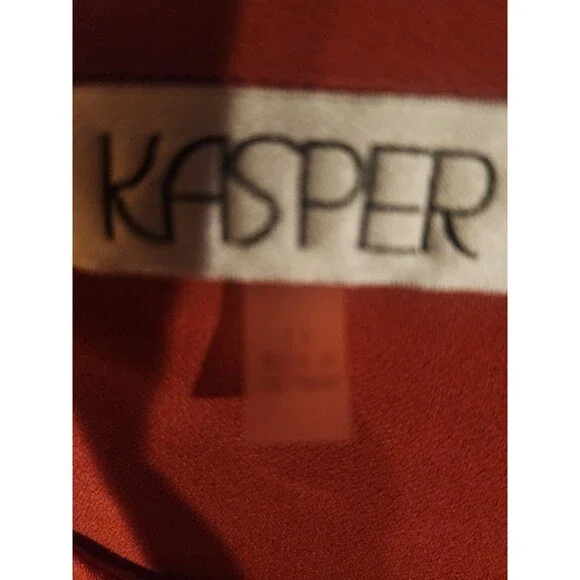 Kasper Sleeveless Top Rust Orange Blouse Womens Xl - Picture 3 of 6